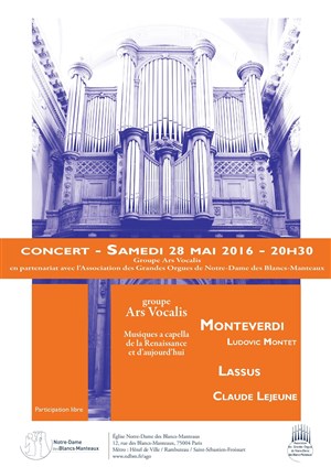 Affiche de Musiques pour Choeur a capella
