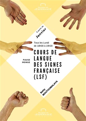 Affiche de Cours de langue des signes française