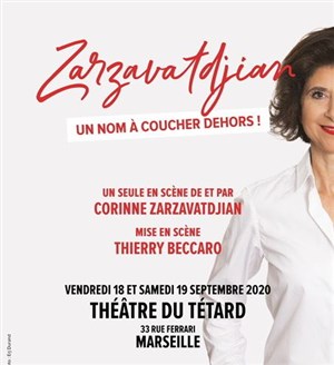 Affiche de Corinne Zarzavatdjian dans Zarzavatdjian un nom à coucher dehors !