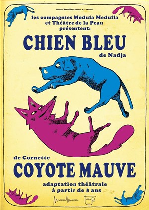 Affiche de Chien bleu, coyote mauve