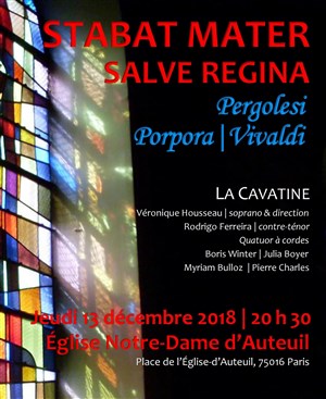 Affiche de Stabat Mater de Pergolèse, Salve Regina de Porpora