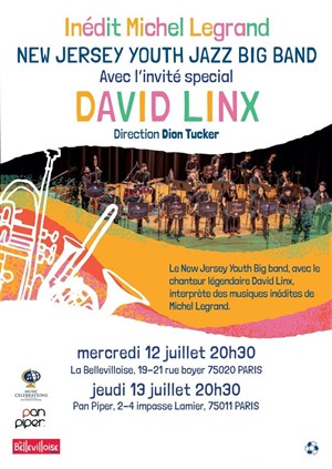 Affiche de New Jersey Youth Jazz Big Band avec David Linx : Inédit Michel Legrand