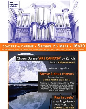 Affiche de Choeur suisse Ars Cantata de Zurich