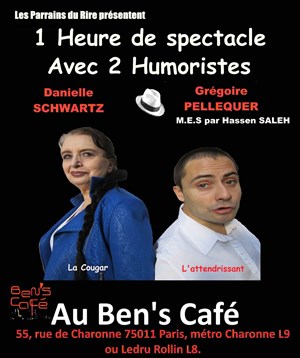 Affiche de Danielle Schwartz + Grégoire Pellequer | Les Parrains du Rire