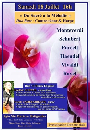 Affiche de Duo Rare : Contre-ténor & Harpe