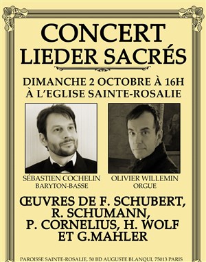 Affiche de Concert lieder sacrés