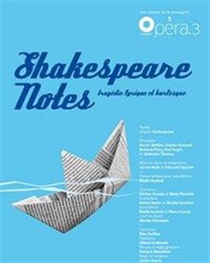 Affiche de Shakespeare Notes, tragédie lyrique et burlesque