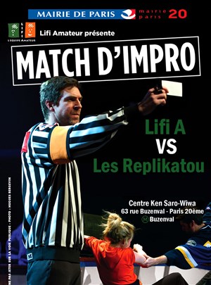 Affiche de Match improvisation théâtrale Lifi A contre Replikatou