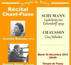 Affiche de Réital pour piano et voix