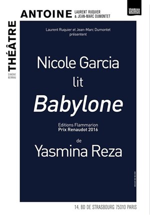 Affiche de Nicole Garcia lit Babylone