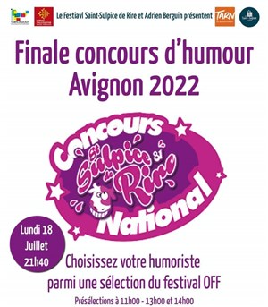 Affiche de Auditions concours d'humour | Avignon 2022