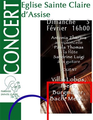 Affiche de Trio de Flûte Traversière, Violoncelle et Guitare