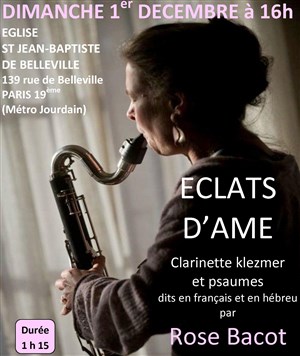 Affiche de Eclats d'âme | Clarinette klezmer et psaumes