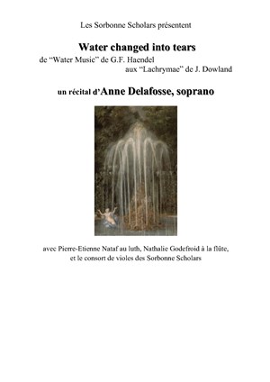 Affiche de Water changed into tears : de "Water Music" de Haendel aux "Lachrymae" de Dowland