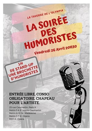 Affiche de La soirée des humoristes