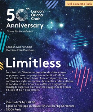 Affiche de Concert pour les 50 ans du Choeur Londonien London Oriana Choir