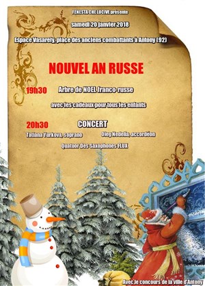 Affiche de Nouvel an russe