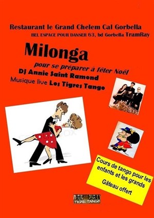 Affiche de Milonga pour attendre le Père Noël avec Los Tigres Tango