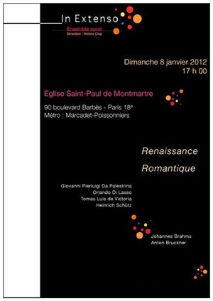 Affiche de Concert Renaissance et Romantique