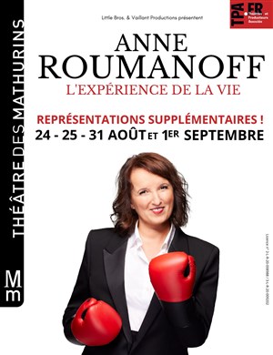 Affiche de Anne Roumanoff dans L'expérience de la vie