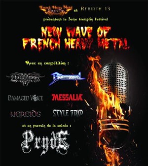 Affiche de 3ème tremplin metal New Wave Of French Heavy Metal
