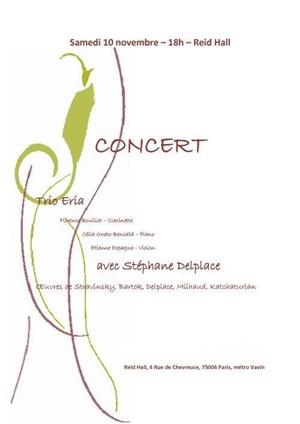 Affiche de Concert du Trio Eria