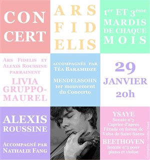 Affiche de Ars Fidelis : Concert de musique de chambre jeune soliste