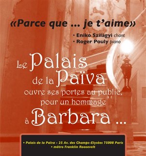 Affiche de Parce que je t'aime - Hommage à Barbara