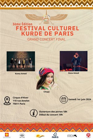 Affiche de Festival culturel Kurde de Paris : concert final