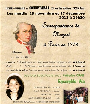 Affiche de Correspondance de Mozart en 1778, à Paris