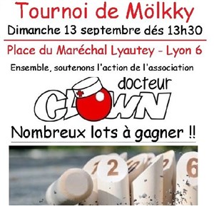 Affiche de Tournoi de Mölkky - docteur CLOWN - Lyon 2015