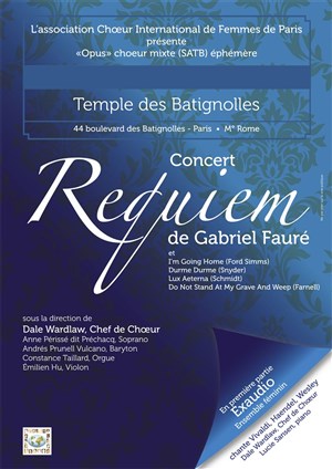 Affiche de Requiem Faure | Opus printemps 2017