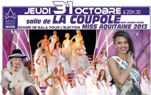 Affiche de Soirée de gala pour l'élection Miss Aquitaine