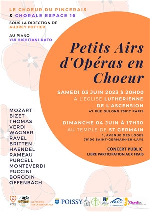 Affiche de Petits airs d'Opéras en choeur