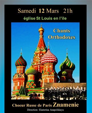 Affiche de Choeur Russe de Paris Znamenie