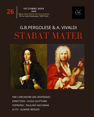 Affiche de Concert Stabat Mater Pergolese et Vivaldi