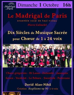 Affiche de Dix Siècles de Musique Sacrée pour Choeur de 1 à 24 voix