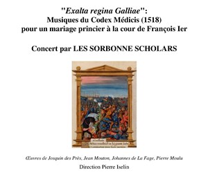 Affiche de Musiques du Codex Médicis (1518) pour un mariage princier à la cour de François 1er