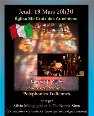 Affiche de Mysteres sacrés & profanes polyphonies italiennes