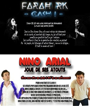 Affiche de Nino dans Nino joue de ses atouts + Farah Rk dans Cash