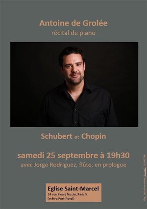 Affiche de Récital Schubert et Chopin | par Antoine de Grolée