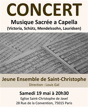 Affiche de Musique Sacrée a Capella