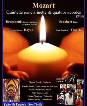 Affiche de Mozart : Quintette pour clarinette & quatuor à cordes KV 581