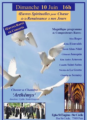 Affiche de Oeuvres Rares pour Choeur de la Renaissance à nos Jours.