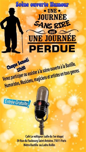 Affiche de Une journée sans rire, Scène ouverte humour