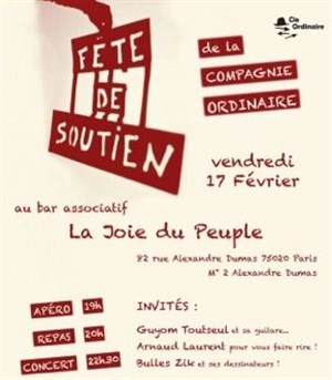 Affiche de Fête de Soutien à la Compagnie Ordinaire