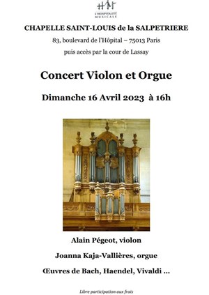 Affiche de Violon et orgue à la Salpêtrière