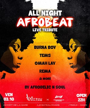 Affiche de All Night Afrobeat : Tribute concert