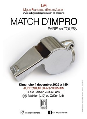 Affiche de Match d'impro : Paris vs Tours