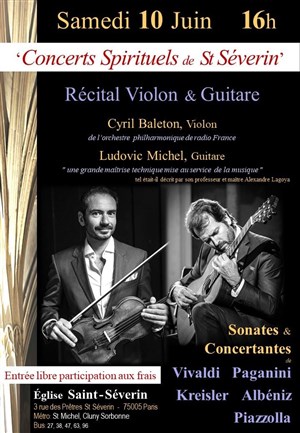 Affiche de Récital Violon & Guitare